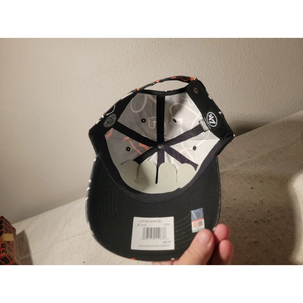 Oklahoma State Cowboys 47 Brand Clean Up Adjustable Hat -‎ Black Adore Youth NEW